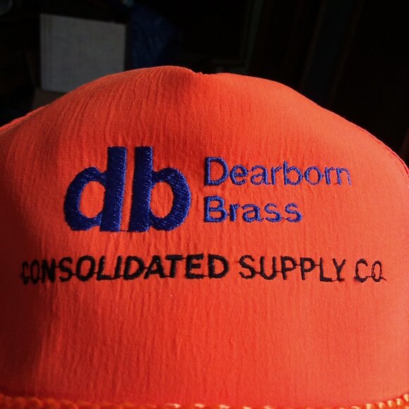 Deadstock Vintage Dearborn Brass Consolidated Supply Rope Snap Trucker Hat - Picture 2 of 8